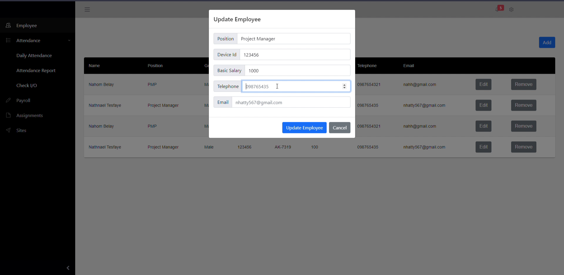 Web-Based HR Management and Attendance System with Fingerprint Integration